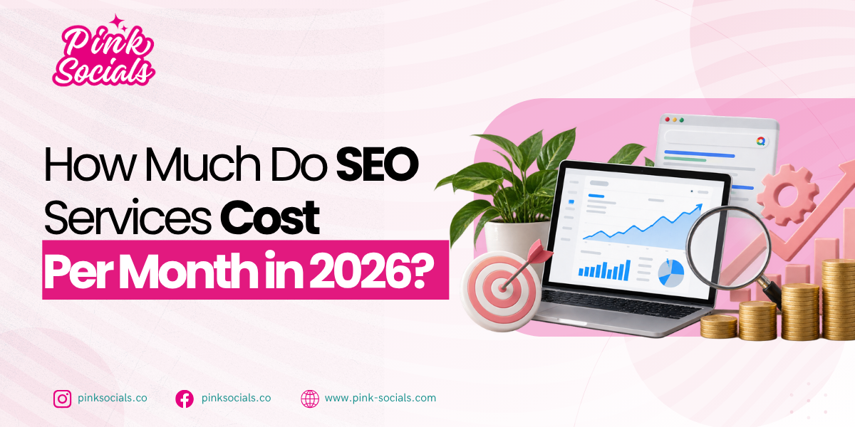 SEO services cost per month in 2026 with pricing illustration