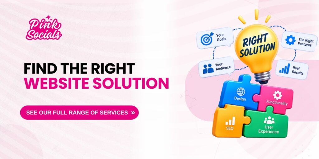 Find the right website solution – see our full range of services